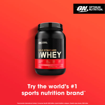 Optimum Nutrition Gold Standard whey protein strawberry 900g (British brand)