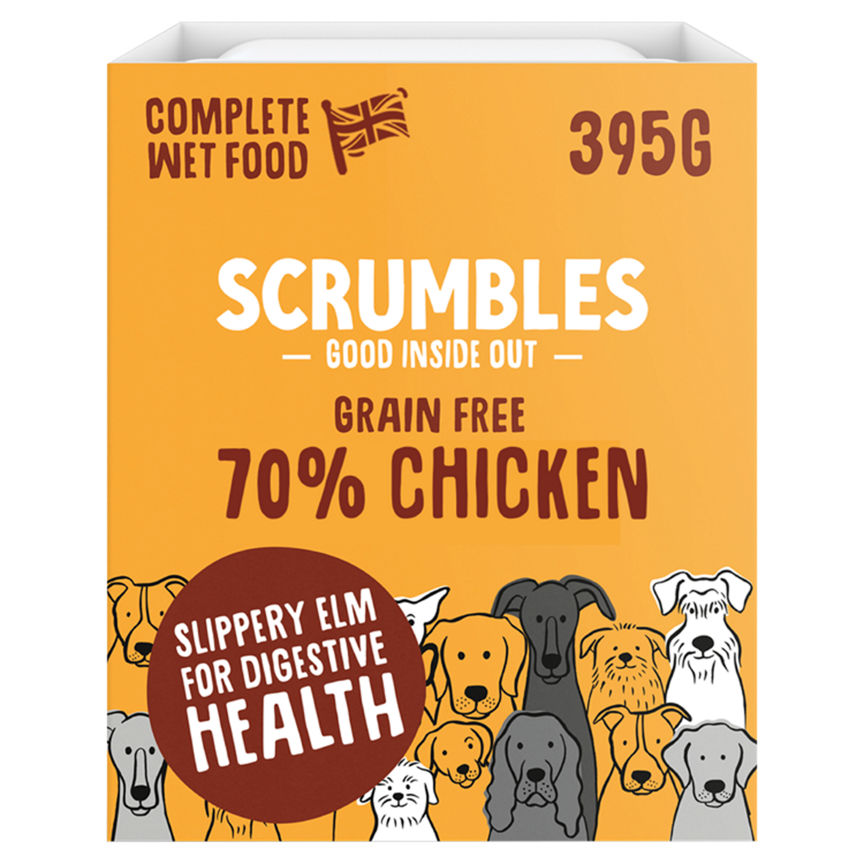 Scrumbles 70% Chicken Complete Wet Food 395g GOODS ASDA   