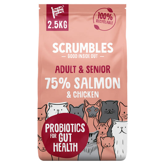 Scrumbles Adult & Senior 75% Salmon & Chicken 2.5kg GOODS ASDA   