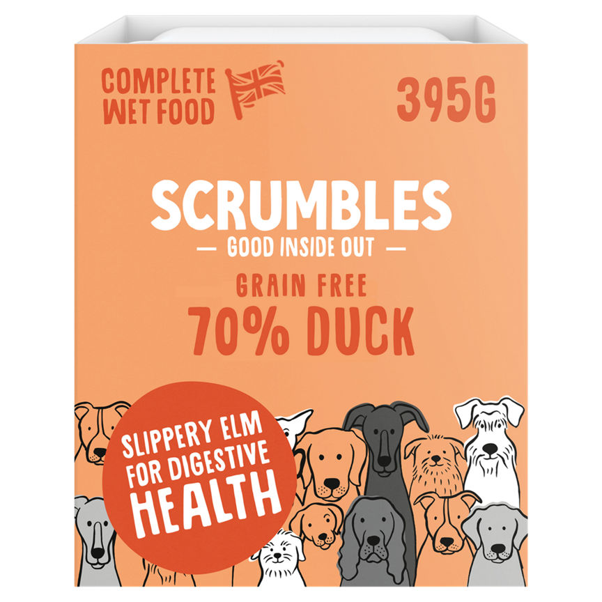 Scrumbles 70% Duck Complete Wet Food 395g GOODS ASDA   