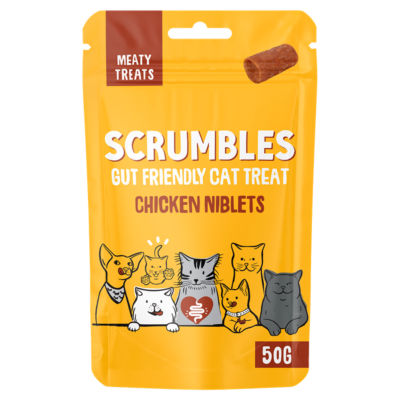 Scrumbles Niblets 50g cat treats mini sticks (British brand)
