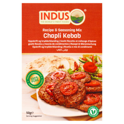 Indus Chapli Kebab seasoning mix 50g, imported from the UK