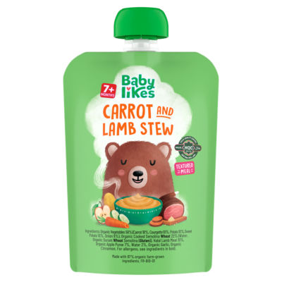 Baby Likes baby food carrot and lamb stew 130g, UK version