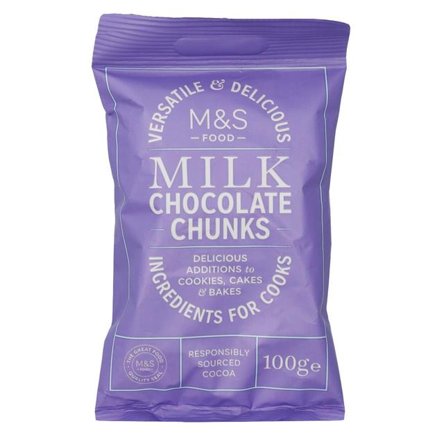 M&S Milk Chocolate Chunks   100g GOODS M&S   