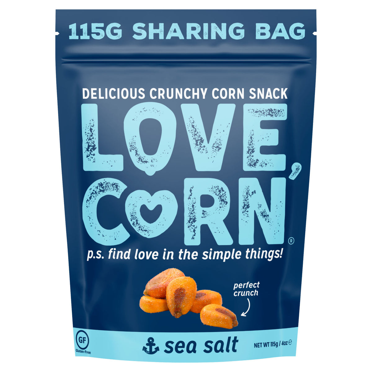 LOVE CORN sea salt crunchy corn 115g (British brand)