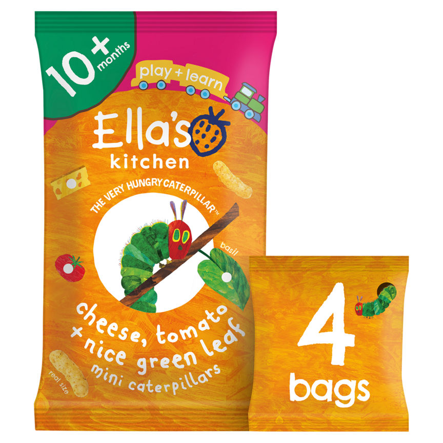 Ella's Kitchen Organic Cheese, Tomato and Basil Mini Puffs Multipack Baby Snack 10+ Months GOODS ASDA   