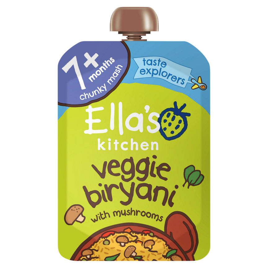 Ella's Kitchen Organic Veggie Biryani Baby Food Pouch 7+ Months GOODS ASDA   