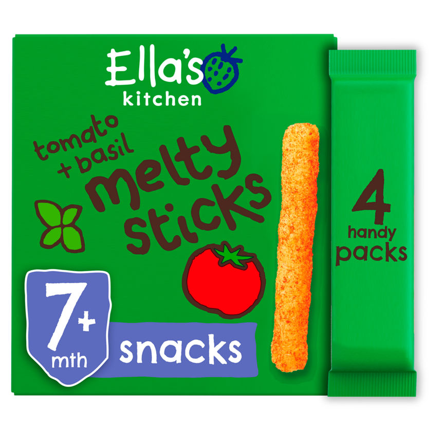 Ella's Kitchen Organic Tomato and Basil Melty Sticks Multipack Baby Snack 7+ Months GOODS ASDA   