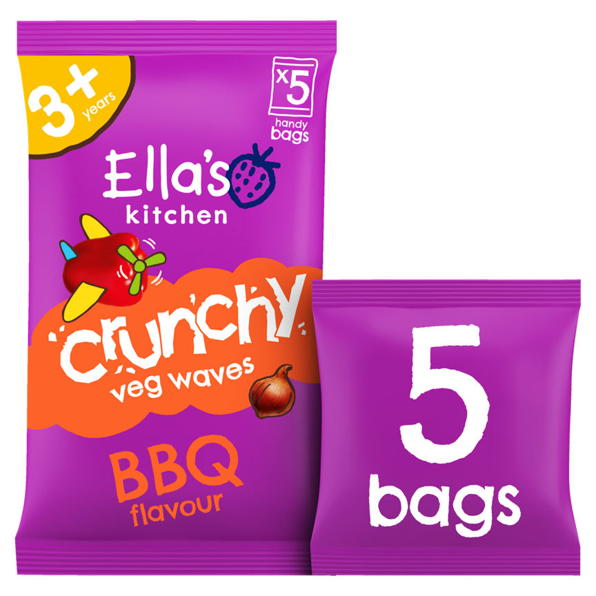 Ella's Kitchen Crunchy Veg Waves BBQ Flavour 3+ Years GOODS ASDA   