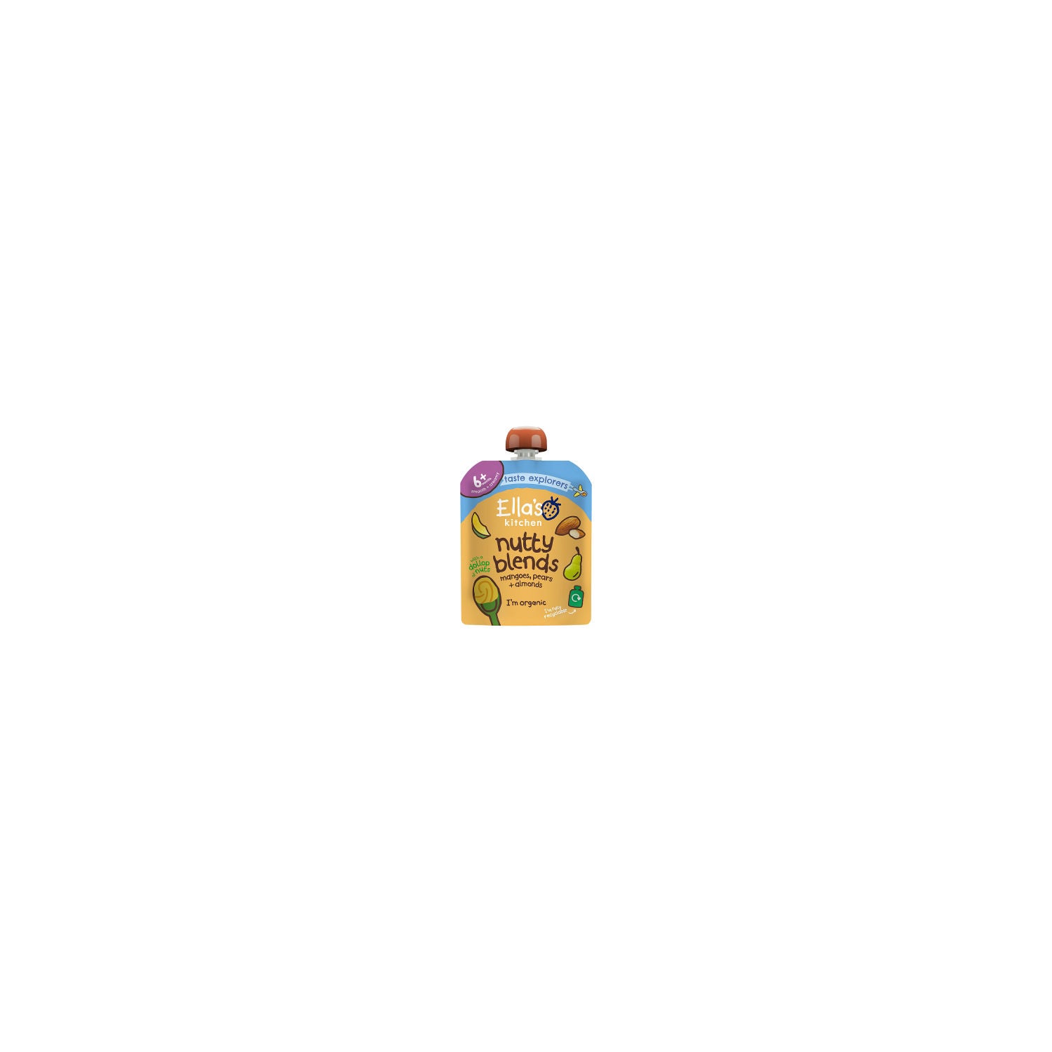 Ella's Kitchen Nutty Blends mangoes pears almonds baby food 85g - British product
