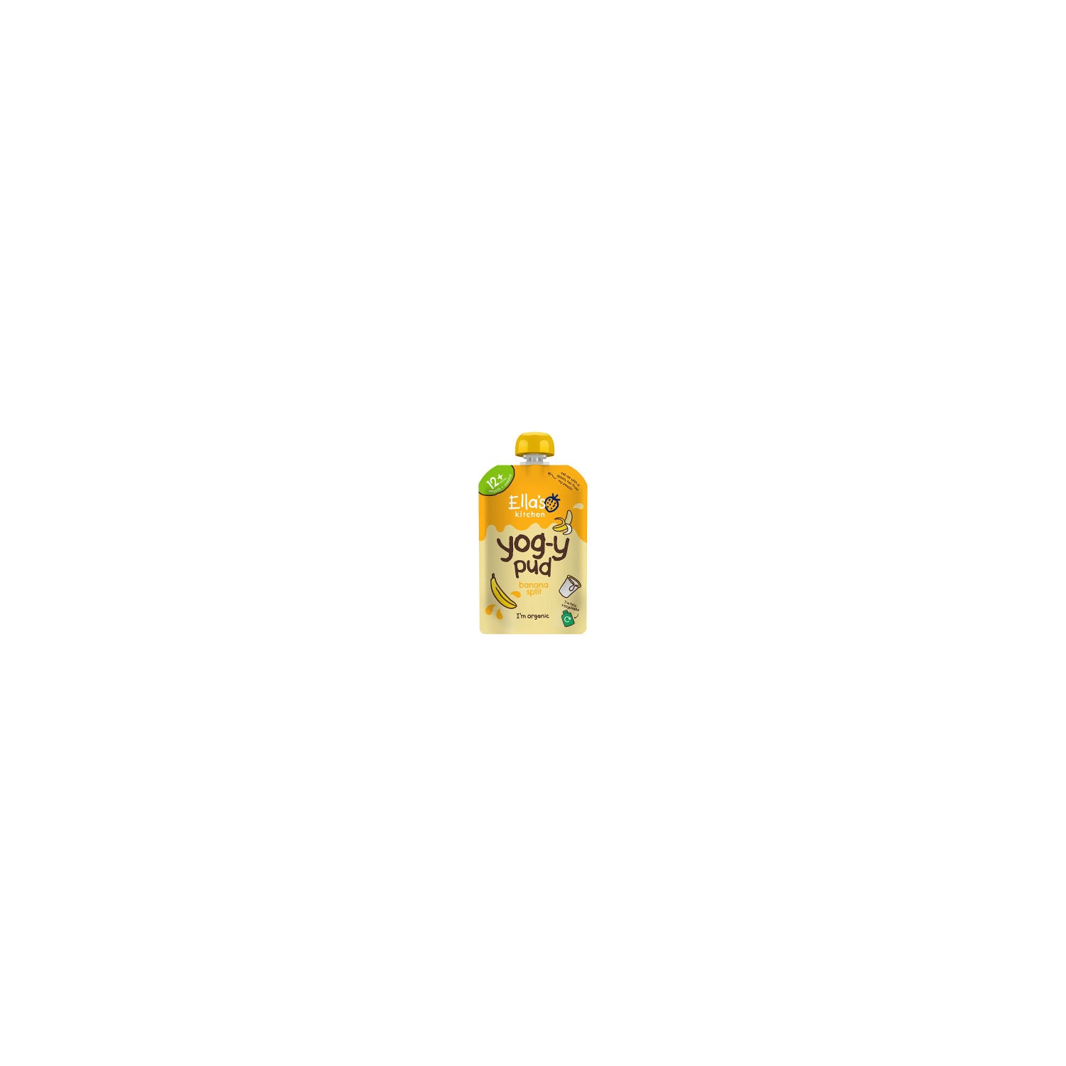 Ella's Kitchen banana split yogurt 90g, imported from the UK