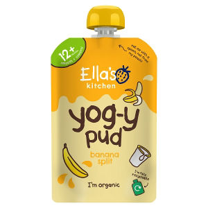 Ella's Kitchen banana split yogurt 90g, imported from the UK