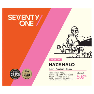 Seventy One Hazy IPA 4-pack 330ml, imported from the UK
