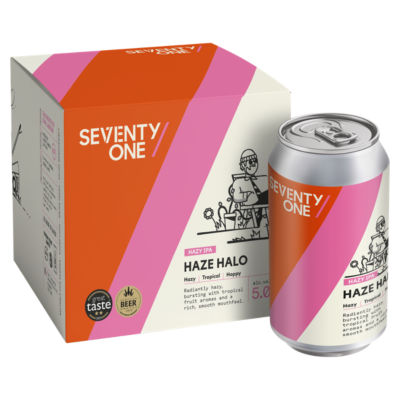 Seventy One Hazy IPA 4-pack 330ml, imported from the UK