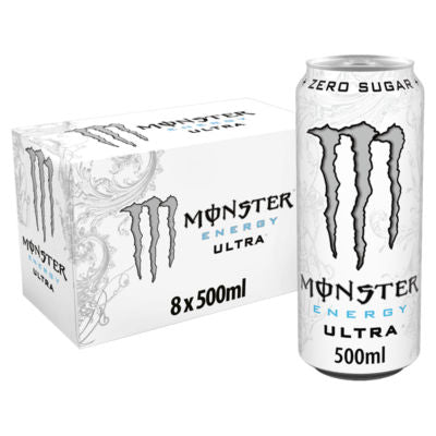 Monster Energy Ultra zero sugar energy drink 8x500ml - British product