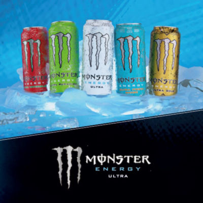 Monster Energy Ultra zero sugar energy drink 8x500ml - British product