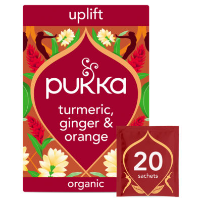 ASDA Pukka Organic Turmeric Ginger and Orange Herbal Tea Bags 20- Buy online at McGrocer