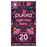 Pukka Organic Night Time Berry Herbal Tea 20 Home Compostable Sleep Tea Bags 36g