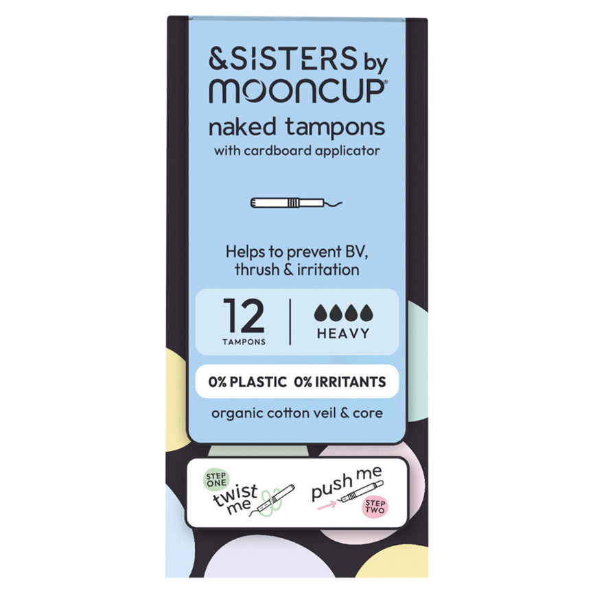 Mooncup & Sisters 12 Naked Tampons with Cardboard Applicator GOODS ASDA   