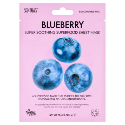 Skin Treats Blueberry Super Soothing sheet mask 22ml - British product