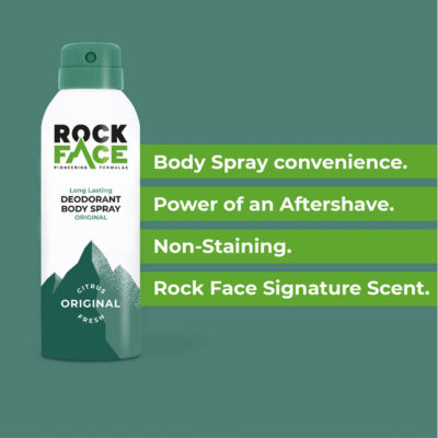 Rock Face Active body spray 200ml, imported from the UK