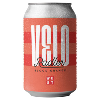 West Velo radler blood orange 330ml, imported from the UK