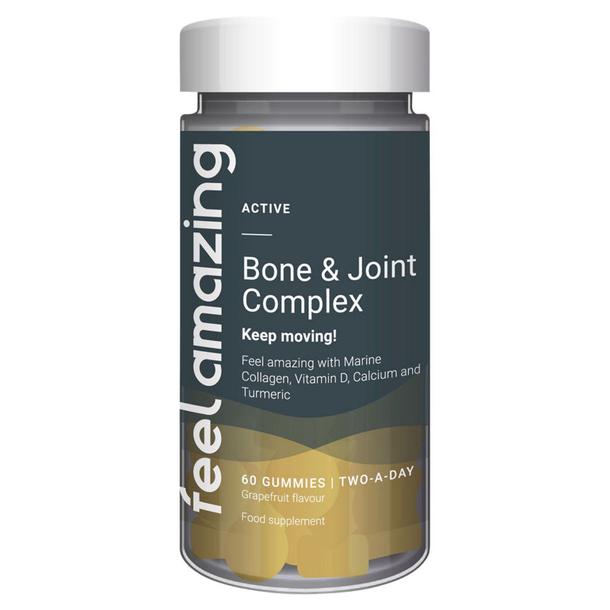 Feel Amazing Bone & Joint Complex Grapefruit Flavour Two-A-Day 60 Gummies GOODS ASDA   