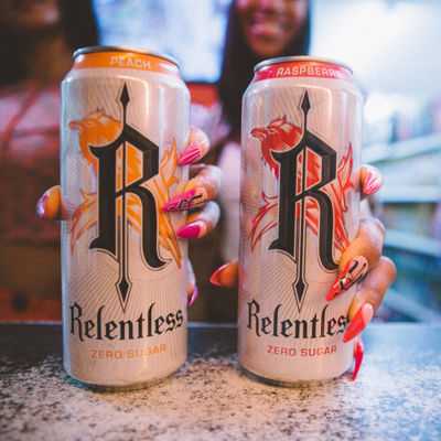Relentless Raspberry Zero Energy Drink 500ml, imported from the UK