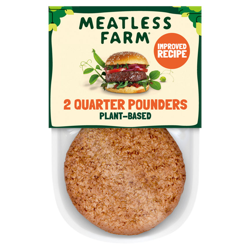 Meatless Farm Meatless Farm Plant-Based Burgers GOODS ASDA   