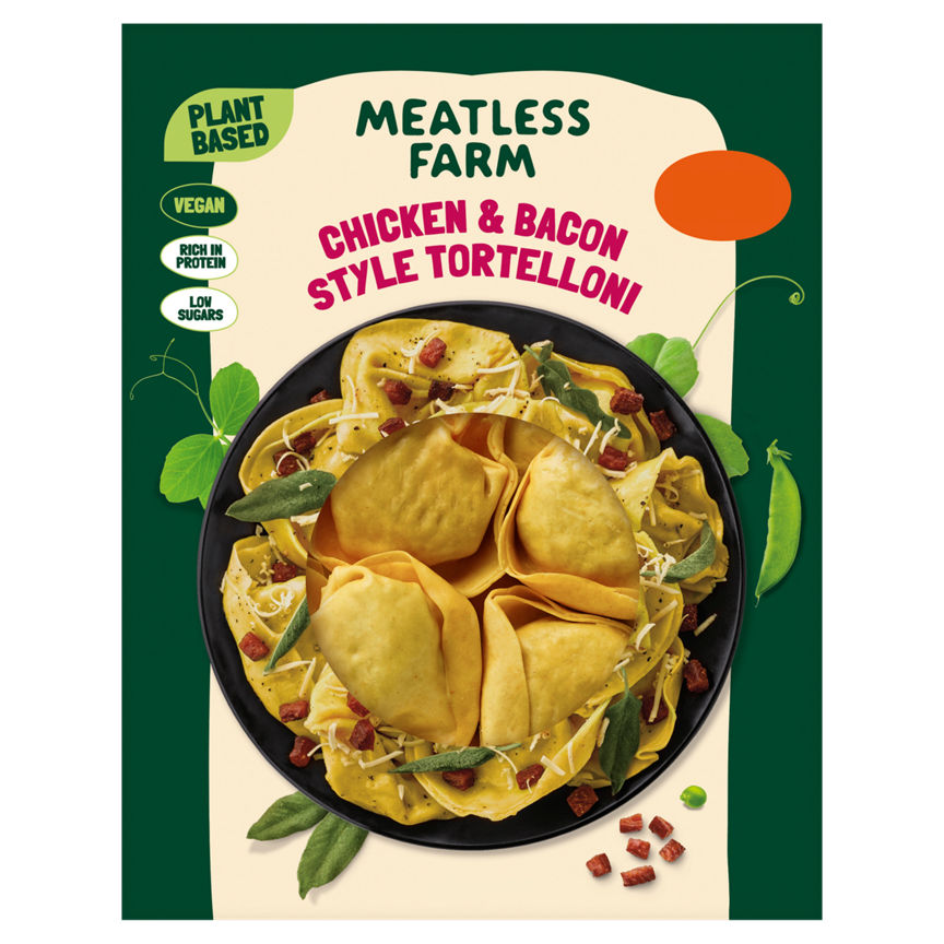 Meatless Farm Chicken & Bacon Style Tortelloni 192g GOODS ASDA   