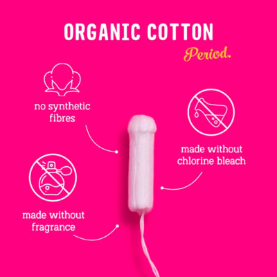 Flo organic cotton tampon combo pack - British product