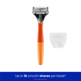 Harry's men's 5 blade razor bright orange imported from the UK