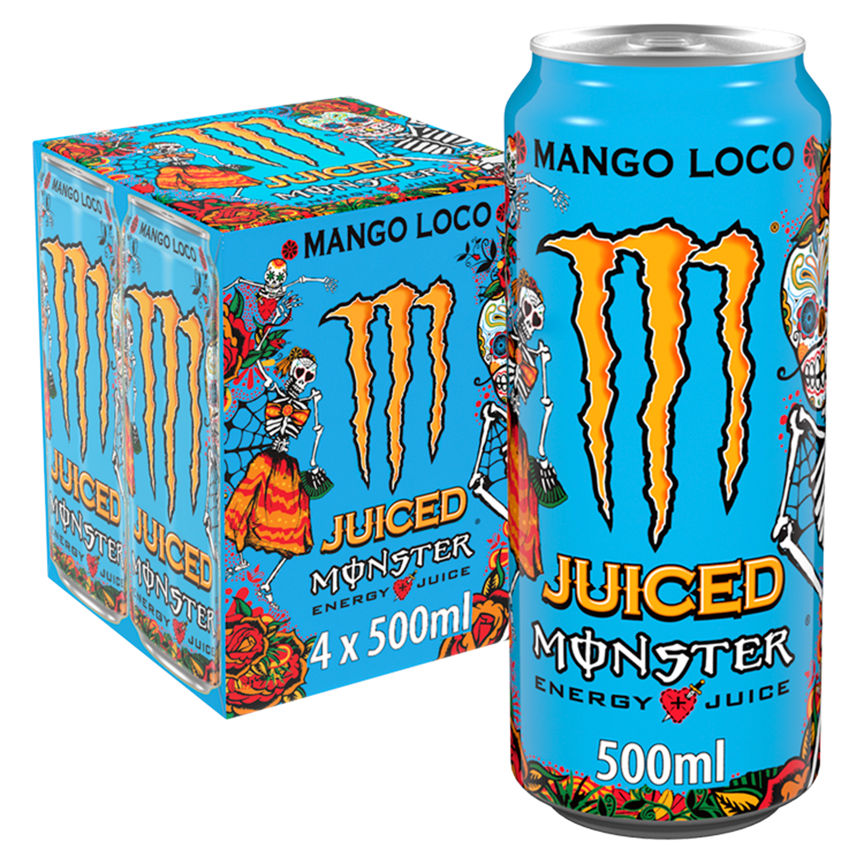 Monster Energy Mango Loco 4 Pack GOODS ASDA   