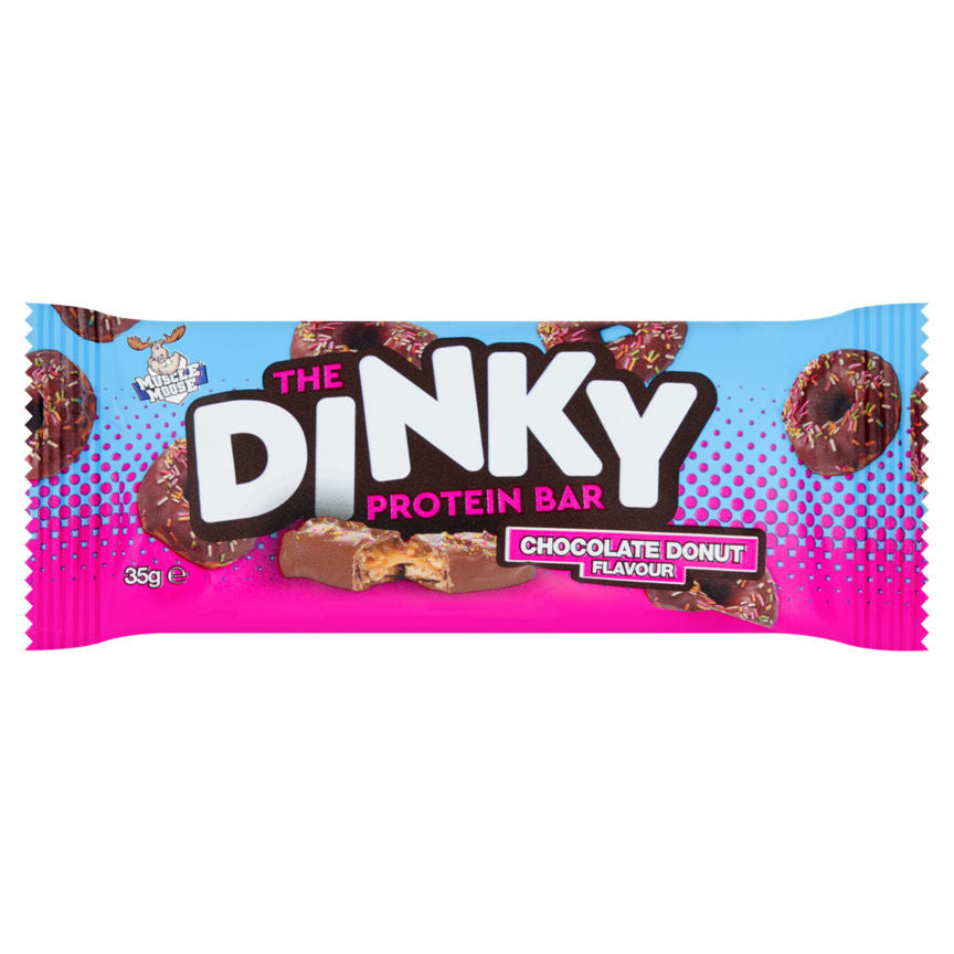 Muscle Moose The Dinky Protein Bar Chocolate Donut Flavour GOODS ASDA   