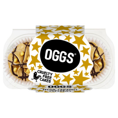 Oggs Mega Karamell-Cupcakes handgefertigter Vanillekuchen 2er-Pack
