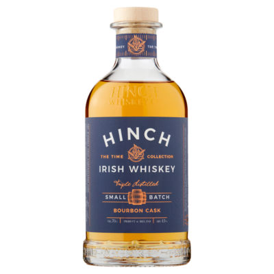 Hinch Irish Whiskey Small Batch Bourbon Cask 70cl, imported from the UK