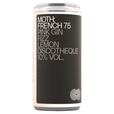 MOTH French 75 gin pink fizz 200ml, imported from the UK