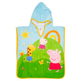 Peppa Pig poncho towel for children, imported from the UK