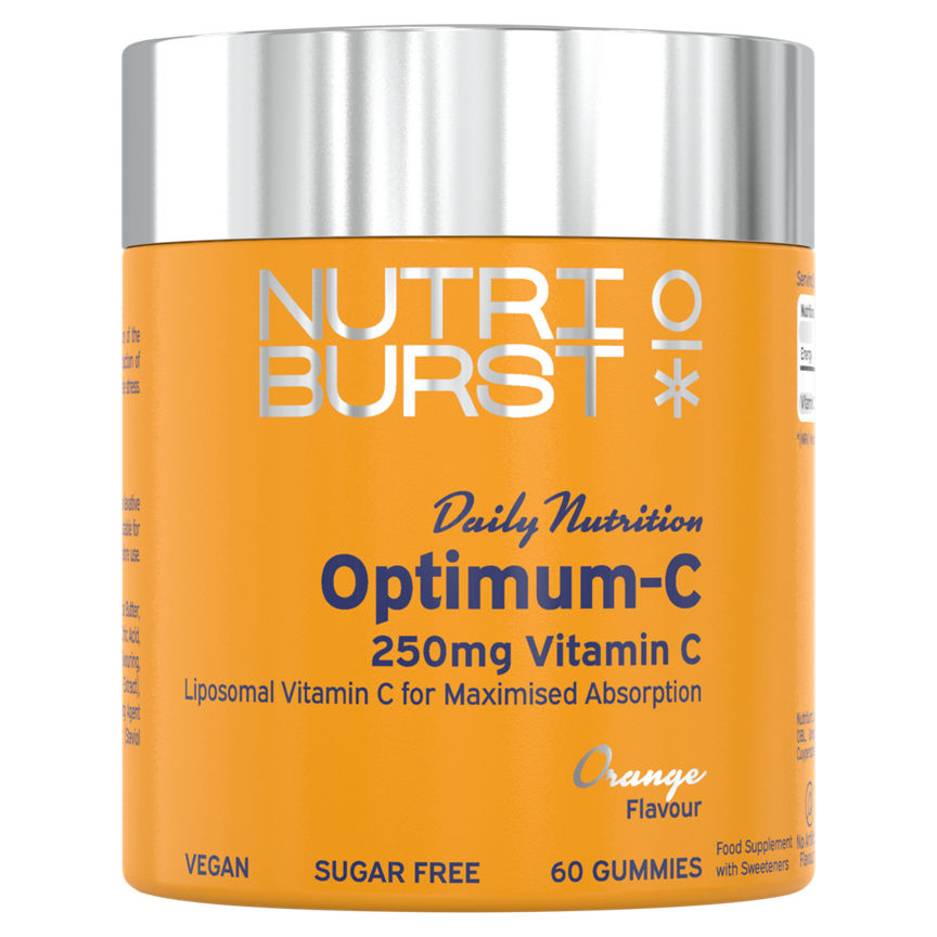 Nutriburst Daily Nutrition Optimum-C Orange Flavour 60 Gummies GOODS ASDA   