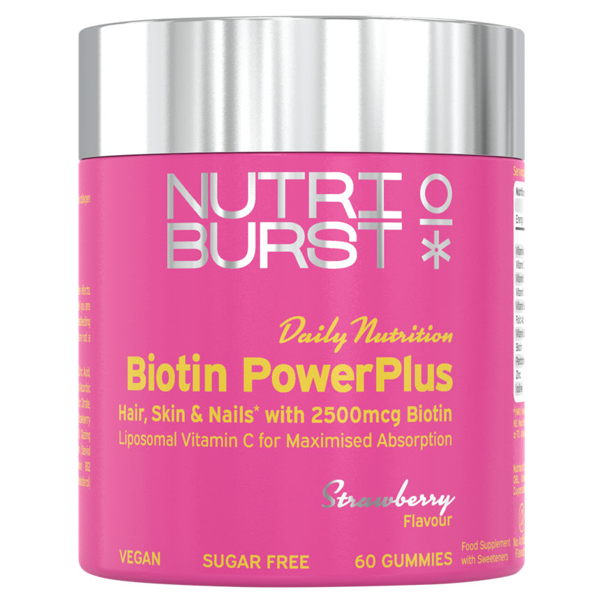 Nutriburst Biotin Power Plus Strawberry Flavour 60 Gummies