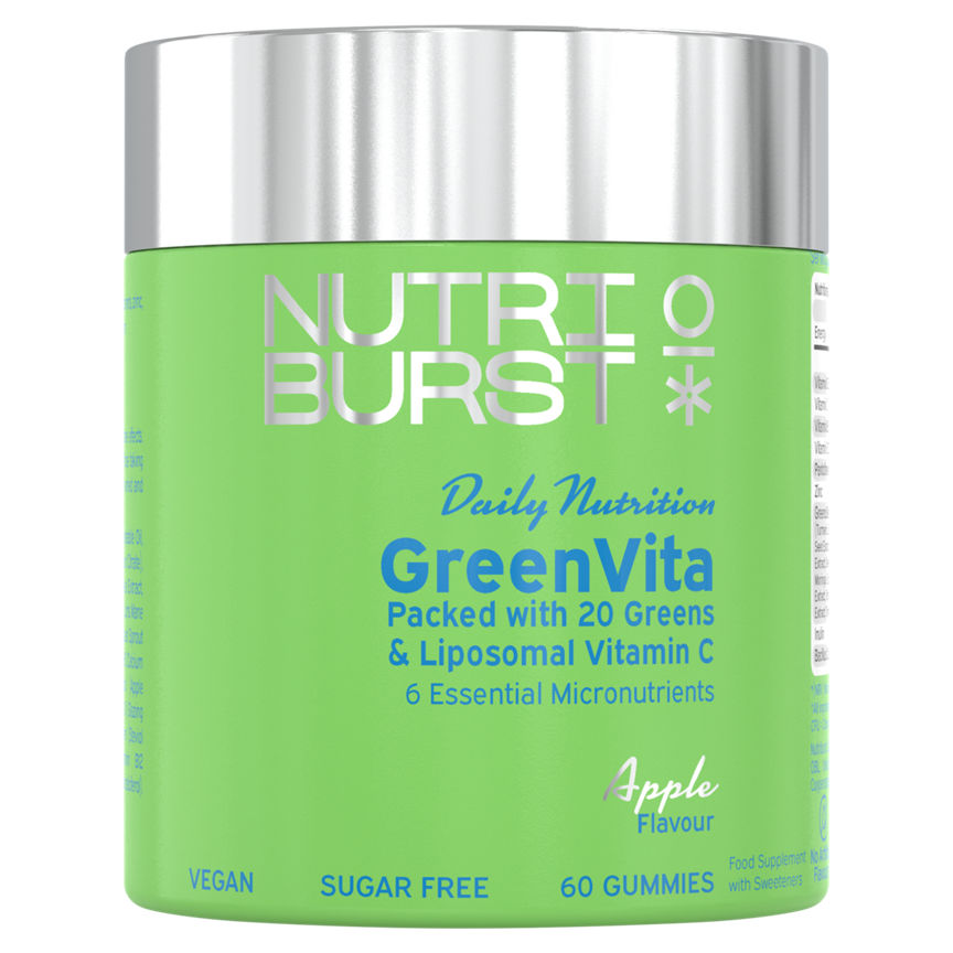 Nutriburst GreenVita Apple Flavour 60 Gummies GOODS ASDA   