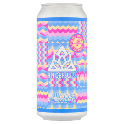 Attic Brew Co. Rollin' Waves gluten free pale ale 440ml, UK version