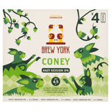 Brew York Coney Hazy Session IPA 4x330ml, imported from the UK