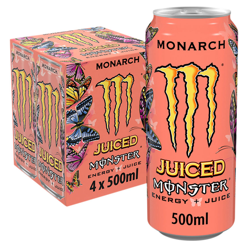 Monster Monarch Energy Drink Cans