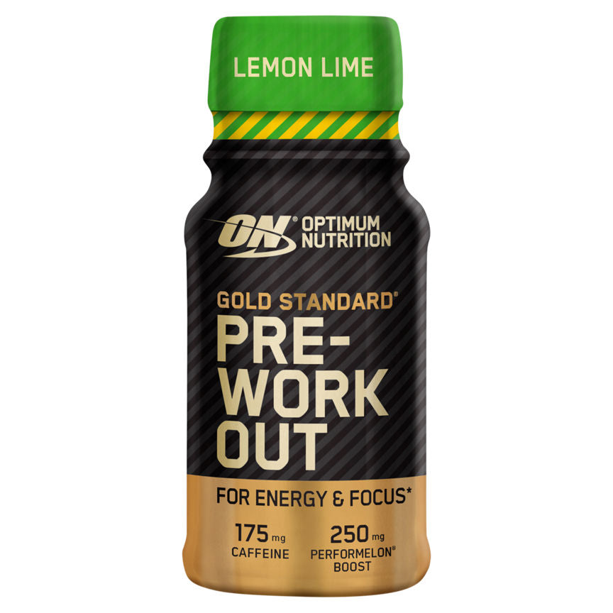 Optimum Nutrition Gold Standard Pre-Workout Shot - Lemon Lime 60ml GOODS ASDA   