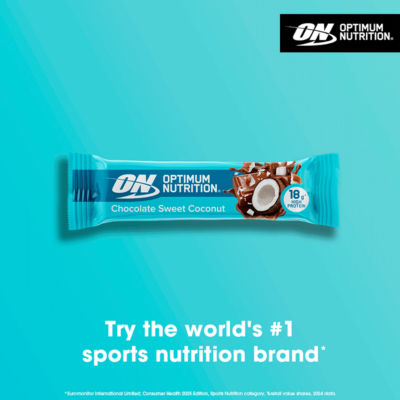 ASDA Optimum Nutrition Proteinbar Sjokolade Søt Kokosnøttsmak 59g - Kjøp online på McGrocer