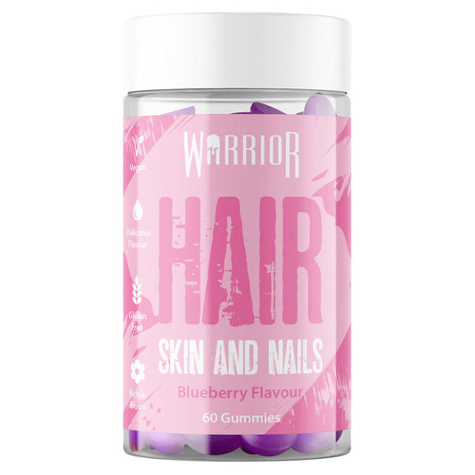 Warrior Hair, Skin and Nails Blueberry Flavour 60 Gummies 191g GOODS ASDA   