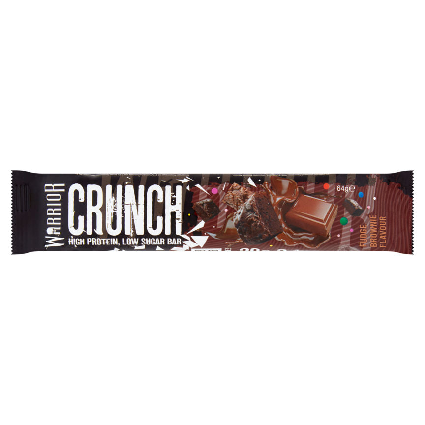 Warrior Crunch High Protein Low Sugar Bar Fudge Brownie Flavour GOODS ASDA   