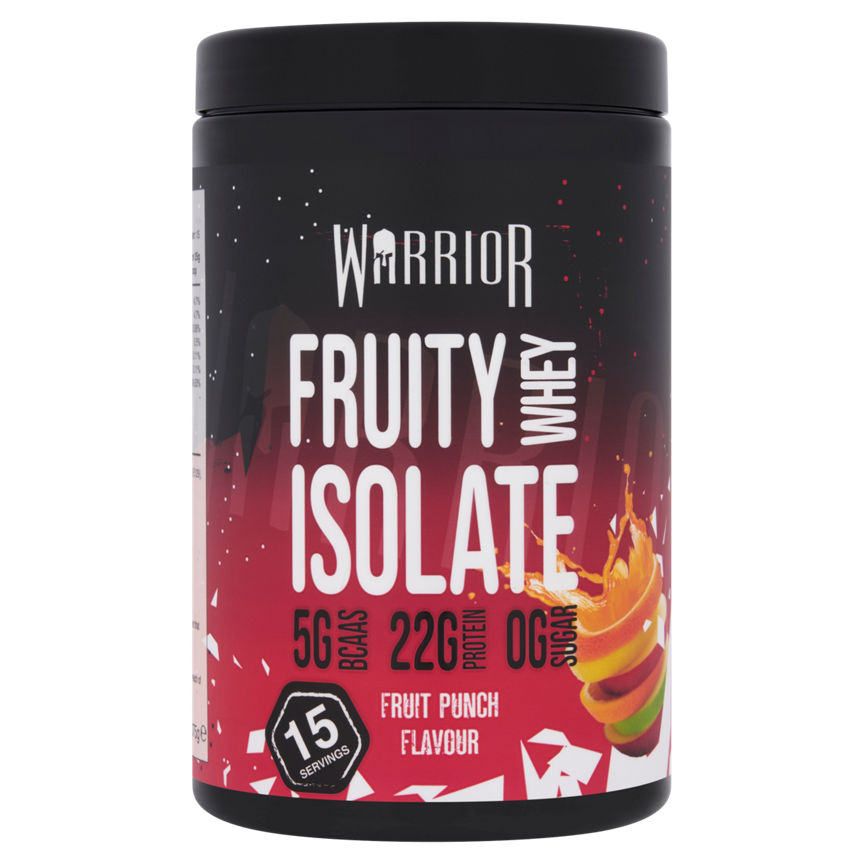 Warrior Fruity Whey Isolate Fruit Punch Flavour 375g GOODS ASDA   