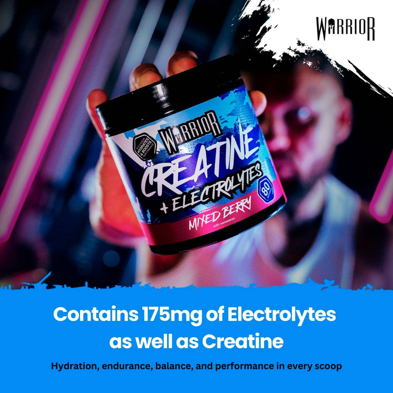 Warrior creatine supplement mixed berry 360g, imported from the UK